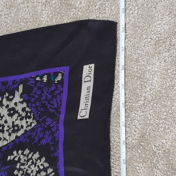 Christian Dior Square Scarf 100% Silk - Picture 5 of 6
